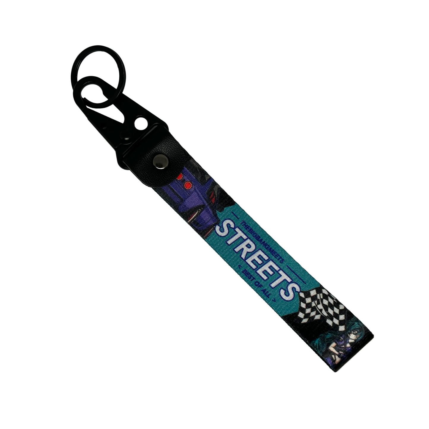 Motorev Best of All Streets car key tag, a zinc alloy and nylon JDM keyring featuring bold street racing-inspired artwork, scratch resistant and built for JDM and car culture enthusiasts UK