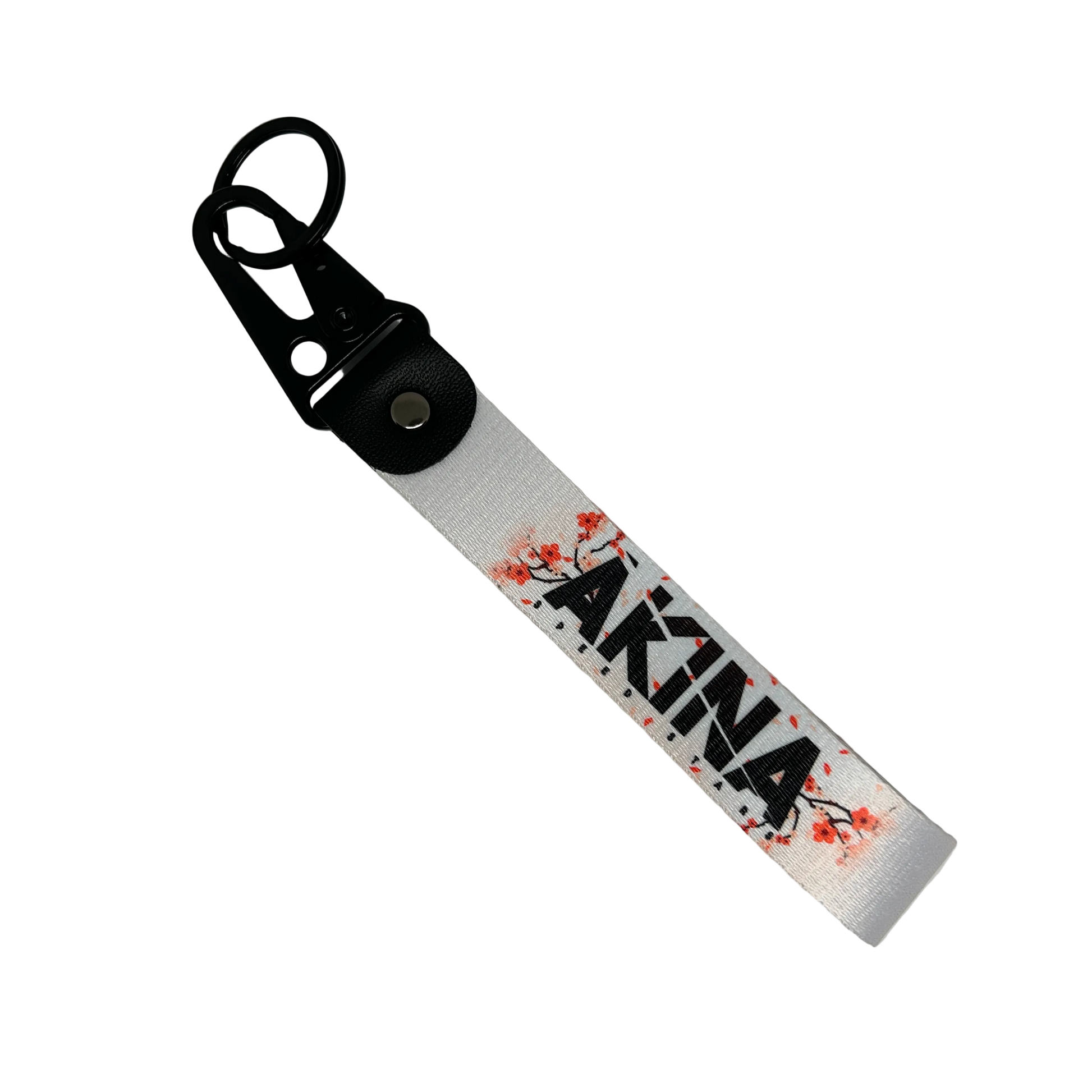 Motorev AKINA Speed Stars car key tag, a zinc alloy and nylon keyring featuring the iconic cherry blossom design, scratch resistant and built for JDM and anime car culture enthusiasts UK