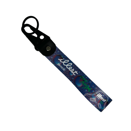 Waterdrop graphic key tag wioth BRIDE x Illest branding – Motorev performance keychain for car enthusiasts