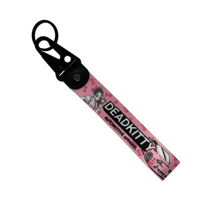 Motorev DEADKITTY AE86 car key tag, a zinc alloy and nylon JDM keyring featuring a bold AE86 Trueno-inspired design, scratch resistant and built for Toyota and JDM enthusiasts UK