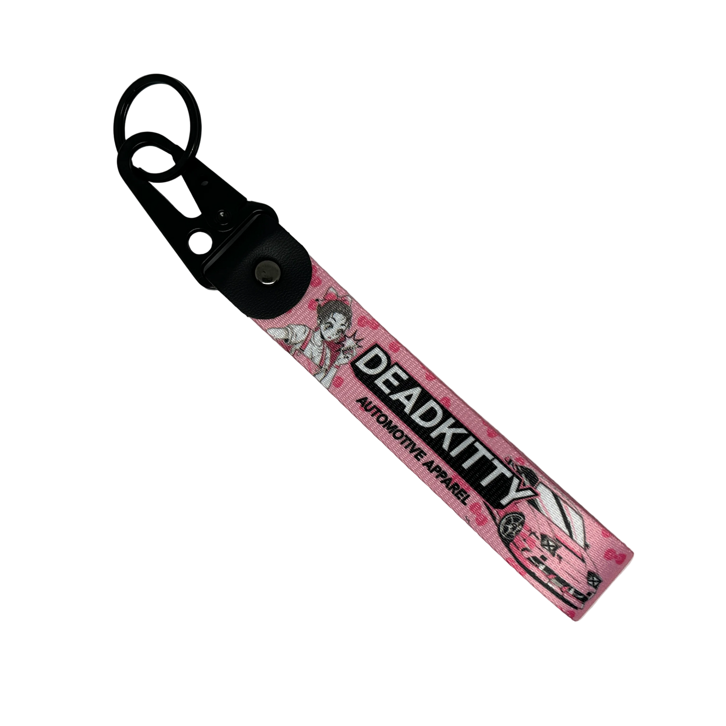 Motorev DEADKITTY AE86 car key tag, a zinc alloy and nylon JDM keyring featuring a bold AE86 Trueno-inspired design, scratch resistant and built for Toyota and JDM enthusiasts UK