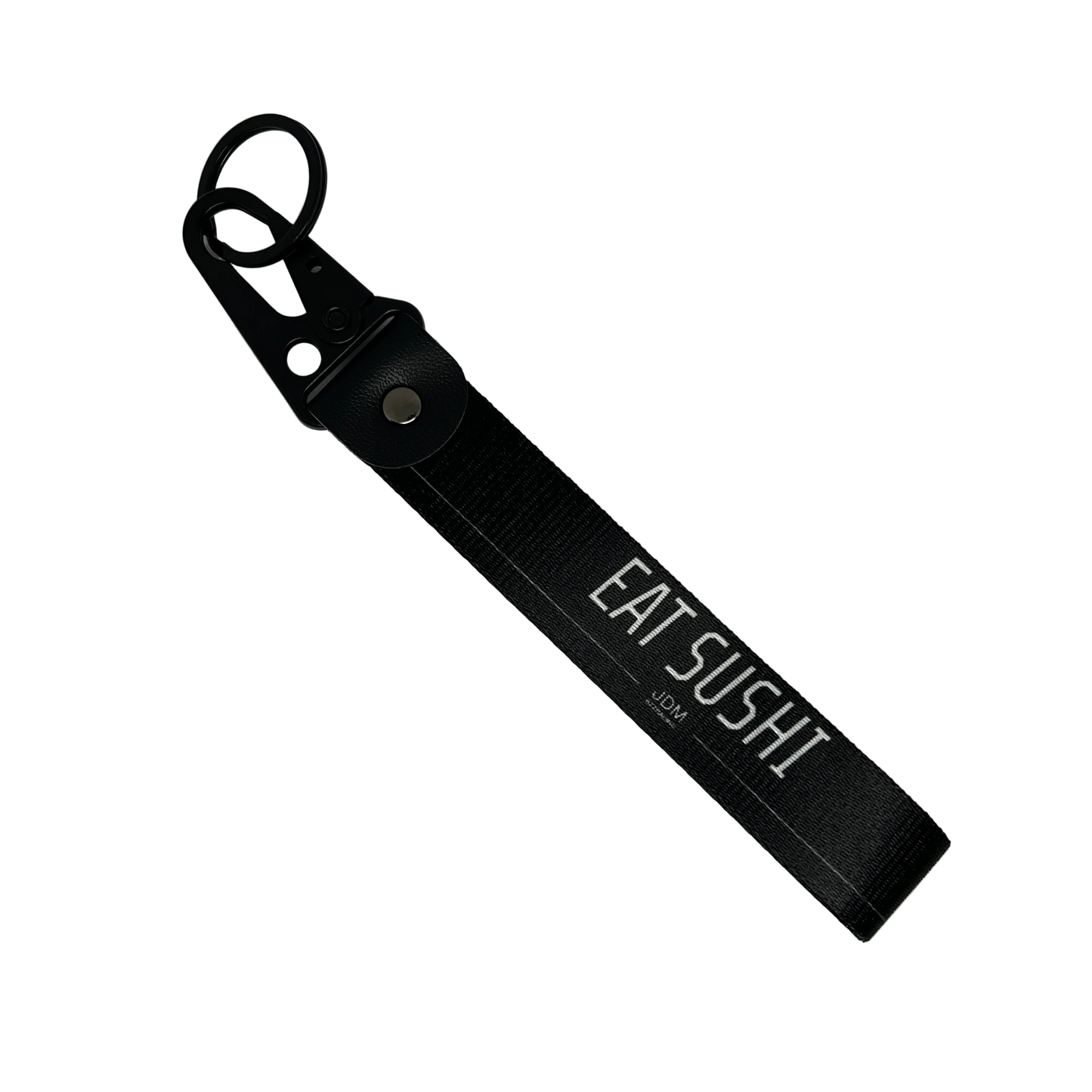 Black Eat Sushi key tag with Japanese food design – Motorev JDM car keychain accessory