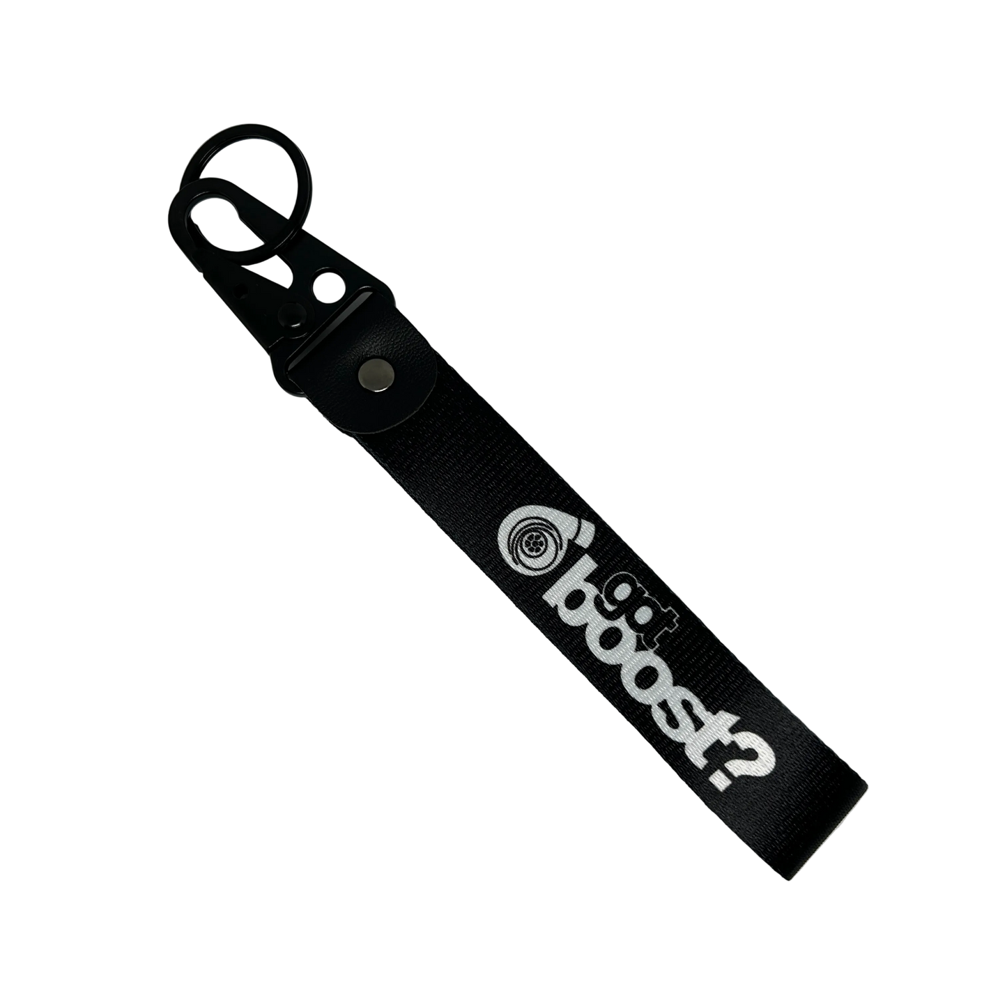 Black Got Boost key tag with turbo-inspired text – Motorev JDM car keychain accessory