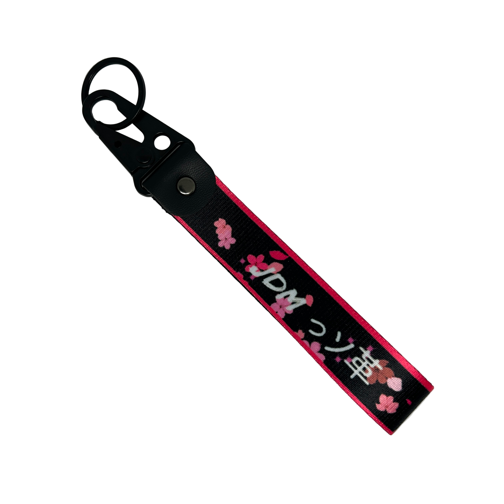 Black In Doubt, Please BOSO floral key tag with pink accents – Motorev JDM car keychain