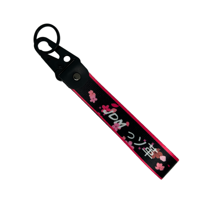 Black In Doubt, Please BOSO floral key tag with pink accents – Motorev JDM car keychain