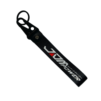Black JDM Power key tag with Japanese text and JDM design – Motorev car keychain accessory