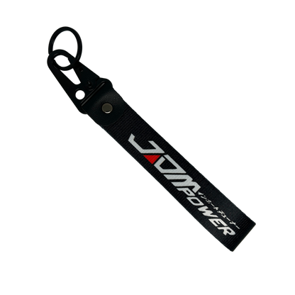 Black JDM Power key tag with Japanese text and JDM design – Motorev car keychain accessory