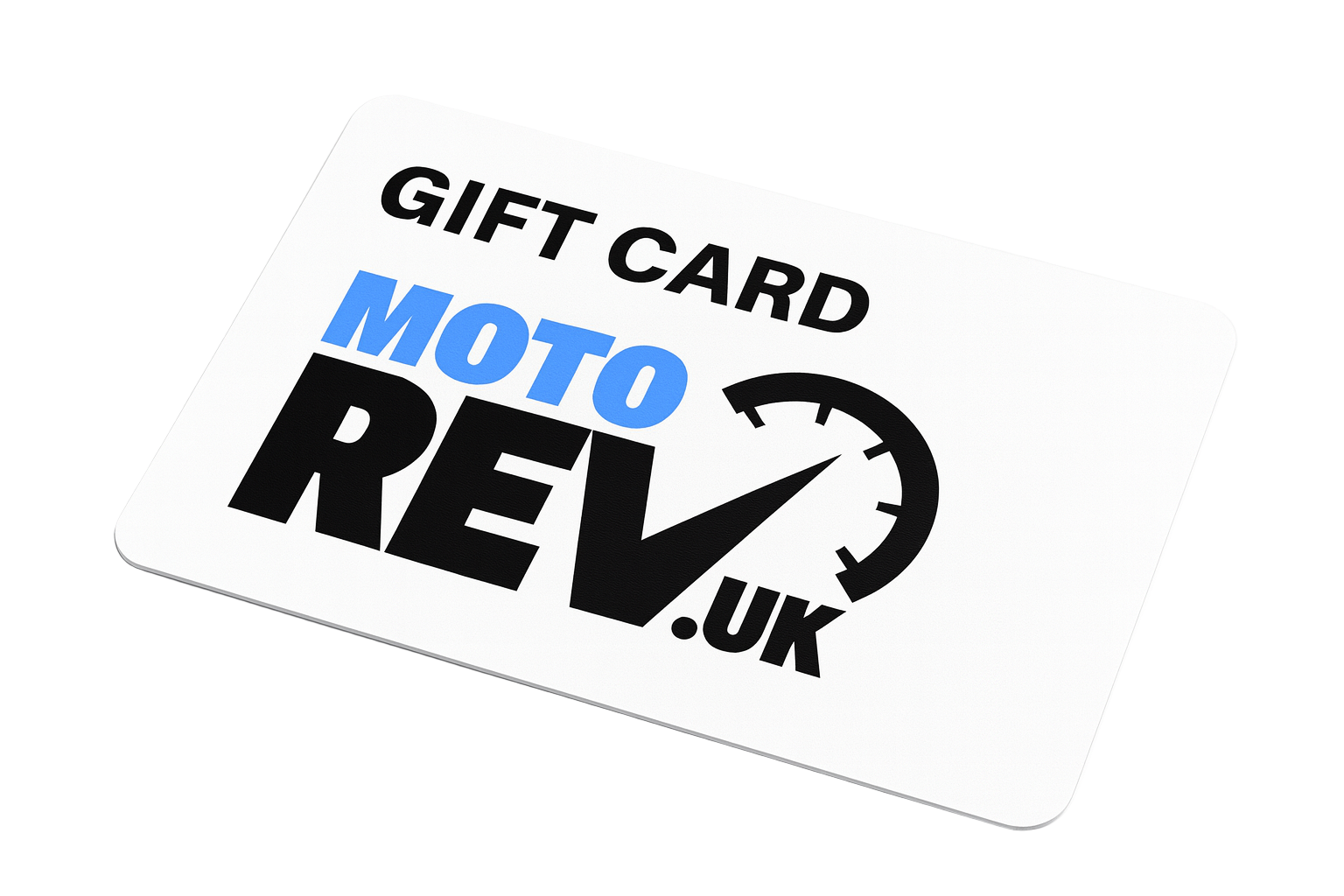 Gift card with 'Moto Rev UK' branding