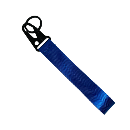 Blue Nismo key tag with performance branding – Motorev JDM car keychain accessory