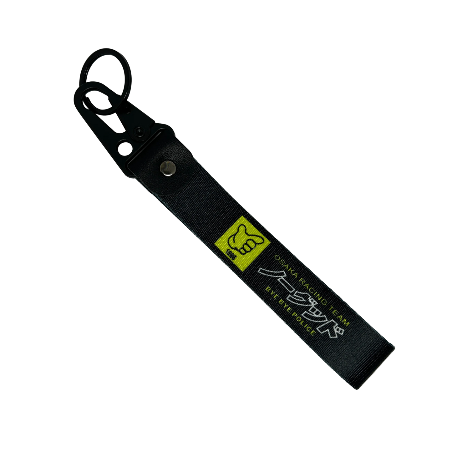 Red Osaka Racing Team key tag with English text and Osaka logo – Motorev JDM car keychain