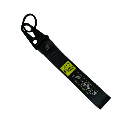Red Osaka Racing Team key tag with English text and Osaka logo – Motorev JDM car keychain