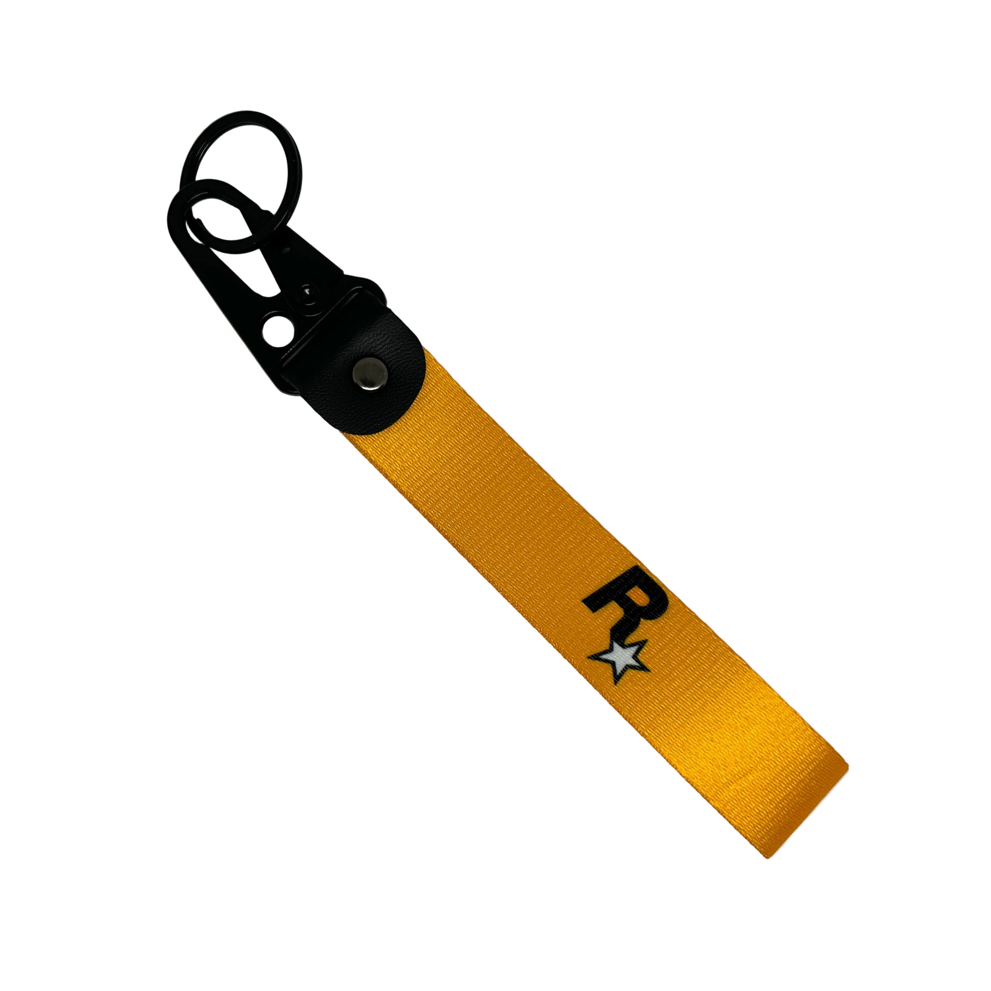 Motorev Rockstar car key tag, a zinc alloy and nylon keyring featuring a bold rockstar-inspired design, scratch resistant and built for car and motorsport enthusiasts UK