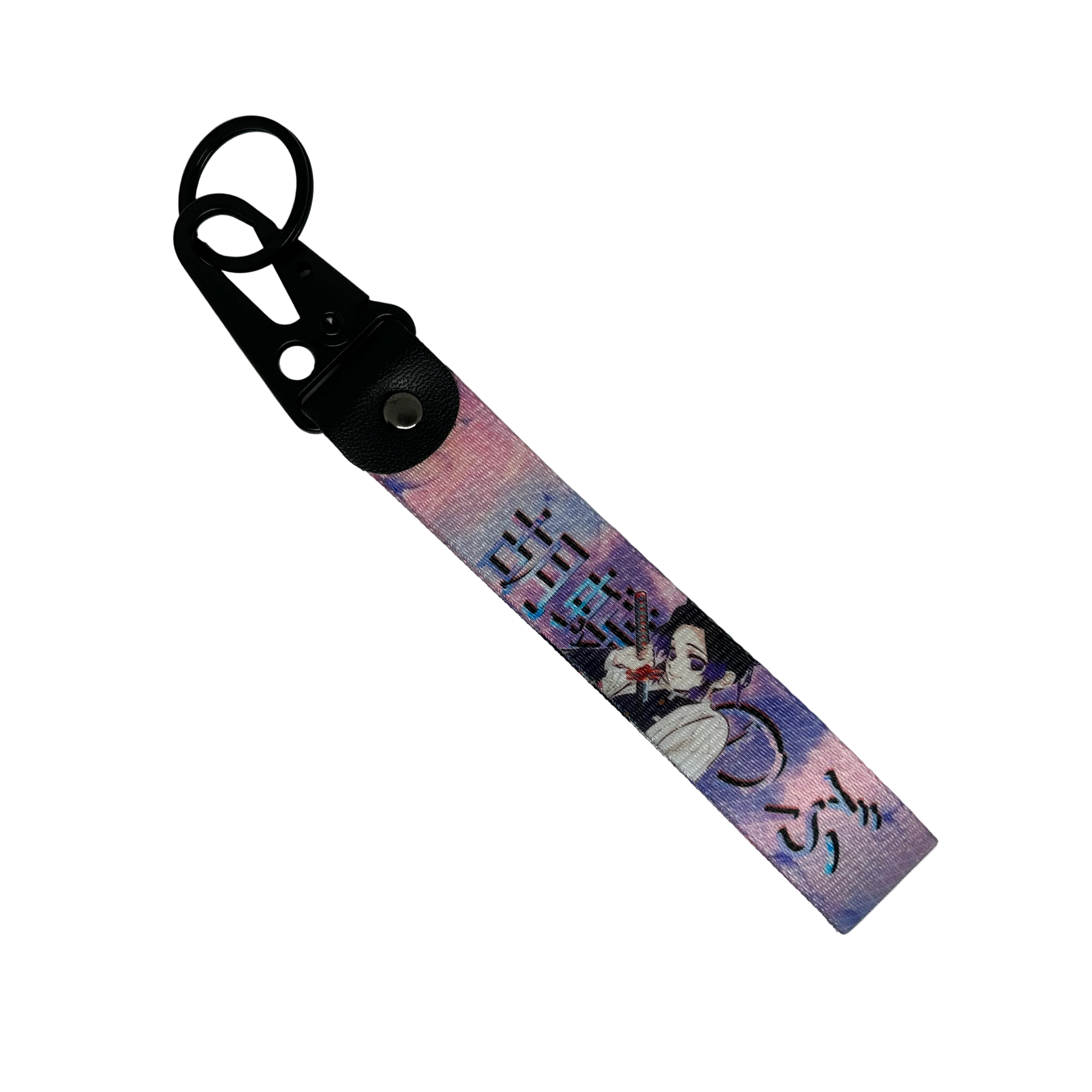 Motorev Sakura Dusk Anime car key tag, a zinc alloy and nylon JDM keyring featuring a beautiful cherry blossom dusk anime-inspired artwork, scratch resistant and built for JDM and anime culture enthusiasts UK
