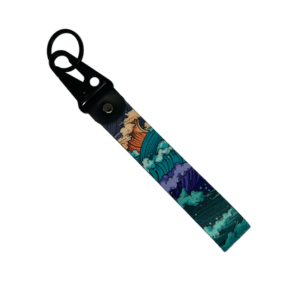 The Great Wave off Kanagawa key tag with iconic Japanese art design – Motorev JDM car keychain