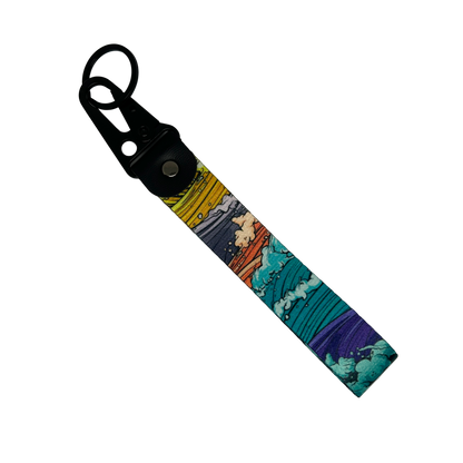 The Great Wave off Kanagawa key tag with iconic Japanese art design – Motorev JDM car keychain