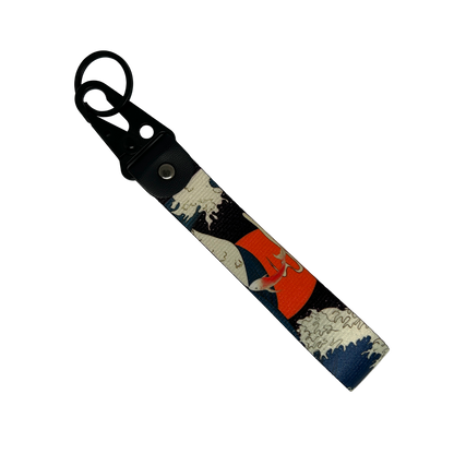 Floating koi design JDM key tag with vibrant colours – Motorev JDM car accessory